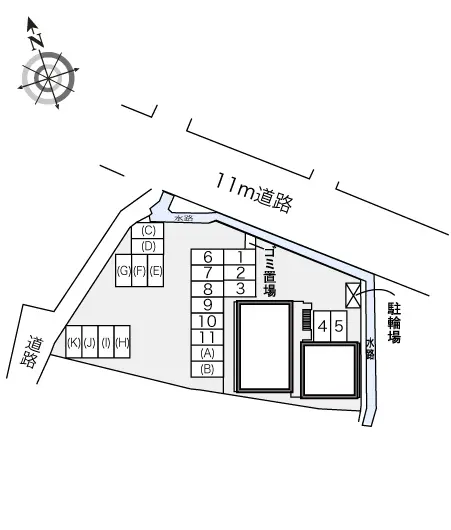 ★手数料０円★堺市東区日置荘北町　月極駐車場（LP）